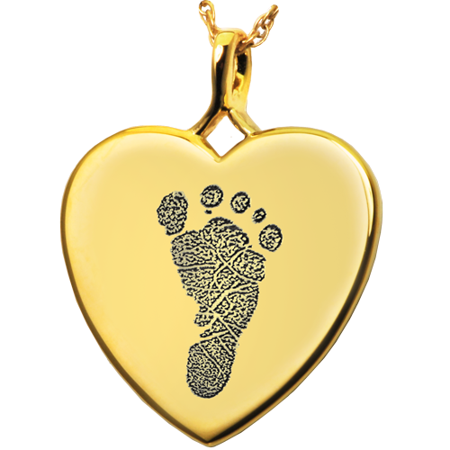 B&B Heart Footprint Pendant