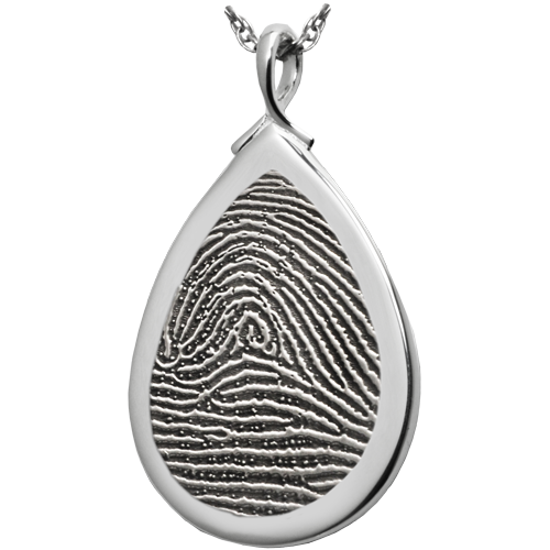 B&B Teardrop Fingerprint Pendant