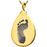 B&B Teardrop Footprint Pendant