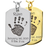 Baby Handprint on Dog Tag Flat Charm