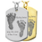 Baby 2 Footprints on Dog Tag Flat Charm