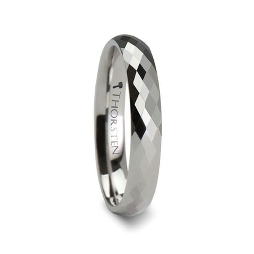 NIVEA 288 Diamond Faceted Women's White Tungsten Ring - 4mm - 6mm