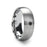 PERSEID Tungsten Carbide Brushed Finish Domed Ring with Black Diamond - 6mm & 8mm