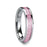 PINK Beveled Tungsten Wedding Band with Pink Carbon Fiber - 4mm & 6mm