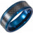 Tungsten Blue Enameled Band with Black Carbon Fiber Inlay TAR51902 - 8 mm