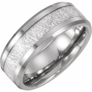 Tungsten Band with Imitation Meteorite Inlay TAR51921 - 8 mm