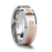 ENZO Rose Gold Inlaid Beveled Tungsten Ring with Diamond - 8mm