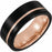 Black & 18K Rose Gold PVD Tungsten Band Size TAR51907 - 6 mm - 8 mm