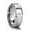LEOPOLD Silver Inlaid Beveled Tungsten Ring with Diamond - 8mm