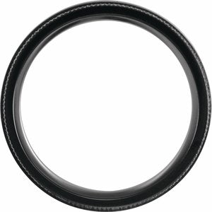 Black Titanium Beveled-Edge Band with Wood Inlay 51959 - 8 mm