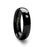MAGMA Domed Black Ceramic Ring with Diamond - 6mm