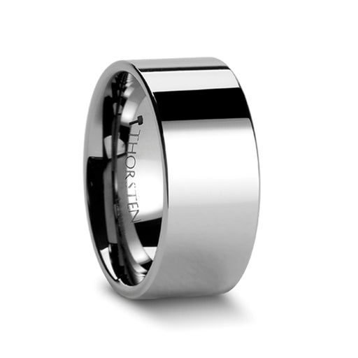 MELBOURNE Pipe Cut Tungsten Carbide Ring - 10 mm