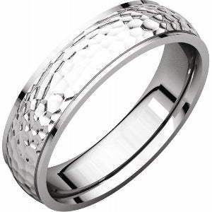 Half Round Edge Band with Hammer Finish 51534 - 2 mm - 6 mm
