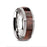 GROVE Men’s Tungsten Polished Edges Domed Wedding Ring with Redwood Inlay - 8mm