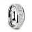 MESOZOIC Men’s Tungsten Flat Beveled Wedding Ring with White Dinosaur Bone Inlay - 4mm & 8mm