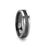 HELIX Gear Teeth Pattern Black Ceramic and Tungsten Carbide Ring - 6mm - 10mm