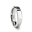 LINCOLN White Tungsten Wedding Band with Beveled Edges - 4mm - 12mm