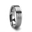 WAYNE Flat White Tungsten Wedding Band with Brushed Finished Center - 4mm - 8mm