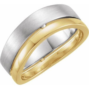 Curved Band with Polished & Satin Finish 51335 - 6.4 mm