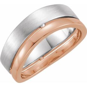 Curved Band with Polished & Satin Finish 51335 - 6.4 mm