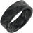 Damascus Steel Flat Black Patterned Band STST3 - 8 mm