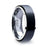 OAKLAND Tungsten Ring with Raised Brush Finished Black Ceramic Center - 8 mm