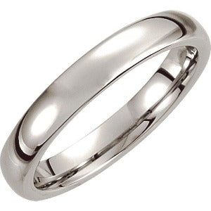 Cobalt Slightly Domed Band COR166 - 4 mm