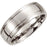 Cobalt Slightly Domed Round Edge Band with Satin Finish & Grooves COR149 - 8 mm