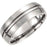 Titanium Grooved & Satin Finished Band T891 - 7 mm