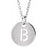 Initial 10 mm Disc 16-18" Necklace or Pendant 87101