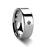 KNOXVILLE Flat Polished Tungsten Black Diamond Ring - 6mm & 8mm