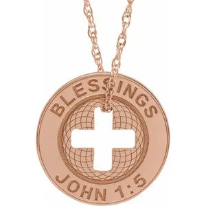 Engravable Blessings Token Necklace 87251