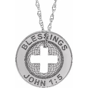 Engravable Blessings Token Necklace 87251