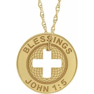 Engravable Blessings Token Necklace 87251