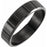 Black PVD Titanium Grooved Band T52135 - 6 mm