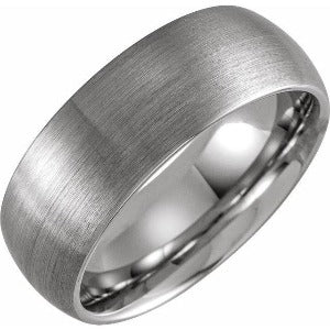 Tungsten Domed Band with Satin Finish TAR52099 - 8 mm