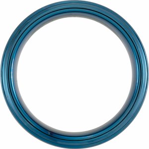 Blue PVD Tungsten Beveled-Edge Band with Satin Finish TAR52138 - 8 mm