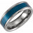 Blue PVD Tungsten Grooved Beveled-Edge Band TAR52139 - 7 mm