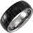Tungsten Domed Band with Zebra Wood Inlay TAR52142 - 8 mm