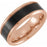 Black & 18K Rose Gold PVD Tungsten Beveled-Edge Band with Satin Finish TAR52143 - 8 mm
