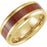 Tungsten Beveled-Edge Band with Walnut Wood Inlay TAR52149 - 8 mm