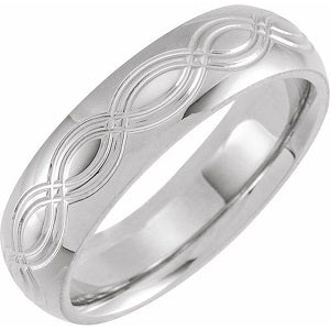 Infinity Patterned Band 52177 - 5 mm - 8 mm