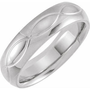 Infinity Patterned Band 52176 - 4 mm - 8 mm
