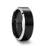 ARDEN Beveled Tungsten Carbide Ring with Brush Black Ceramic Center 6mm & 8mm