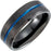Black & Blue PVD Tungsten Grooved Band TAR52157 - 8 mm