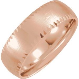 Faceted Edge Band with Satin Finish 52086 - 7 mm