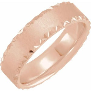 Scalloped Edge Band with Satin Finish 52087 - 6 mm