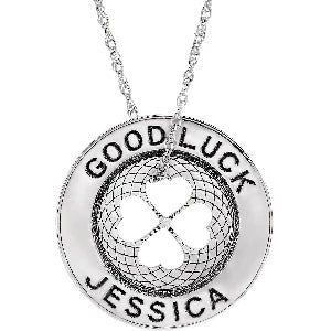 Engravable Good Luck Token Necklace 87246