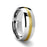 CENTURION Rounded Tungsten Carbide Ring with Gold Inlaid - 6mm & 8mm