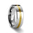 HARRISBURG Gold Inlaid Flat Tungsten Ring - 6mm & 8mm